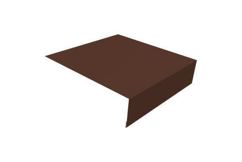 Планка околооконная простая 200х50 0,45 PE с пленкой RAL 8017 шоколад (3м)