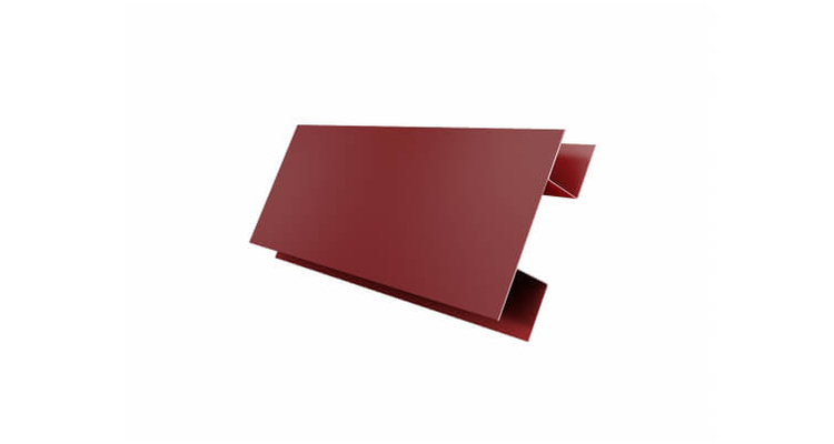 Планка H-образная/стыковочная сложная 75мм GreenCoat Pural matt RR 29 красный