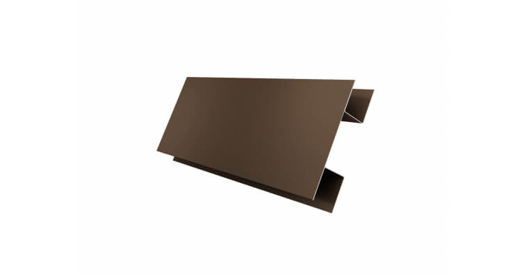 Планка H-образная/стыковочная сложная 75мм GreenCoat Pural matt RR 32 темно-коричневый