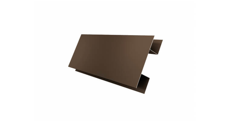 Планка H-образная/стыковочная сложная 75мм GreenCoat Pural RR 32 темно-коричневый