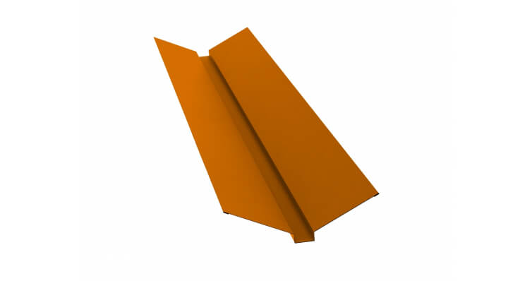 Планка ендовы верхней 115x30x115 0,45 PE с пленкой RAL 2004 оранжевый (2м)