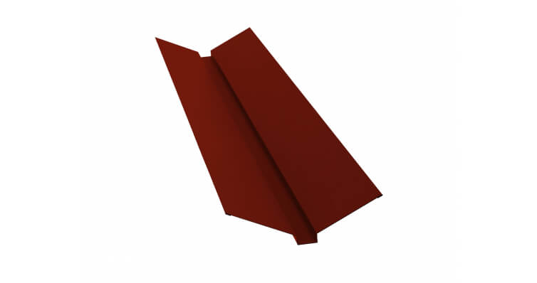Планка ендовы верхней 115x30x115 0,5 GreenCoat Pural BT,  Matt RR 29 красный (2м)