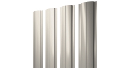 Штакетник Полукруглый Slim с прямым резом 0,45 Print Elite Milky Wood TwinColor