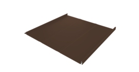 Фальц двойной стоячий Line Grand Line 0,5 Satin Matt с пленкой на замках RAL 8017 шоколад