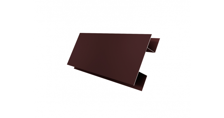 Планка H-образная/стыковочная сложная 75мм GreenCoat Pural matt RR 887 шоколадно-коричневый (RAL 8017 шоколад)