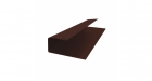 J-Профиль 12мм 0,5 GreenCoat Pural Matt RR 887 шоколадно-коричневый (RAL 8017 шоколад)