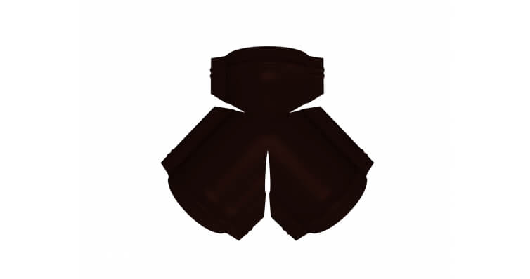 Тройник Y малого конька полукруглого Velur20 RR 32 темно-коричневый