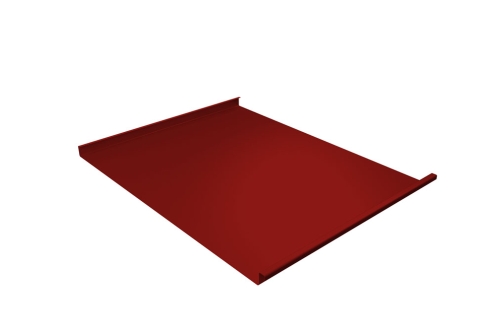 Фальц двойной стоячий GL 0,5 Rooftop Бархат с пленкой на замках RAL 3011 коричнево-красный