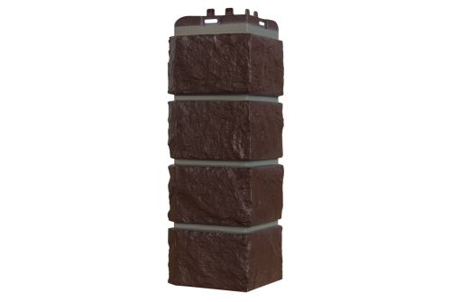 Угол Grand Line Колотый камень Design шоколадный со швом RAL 7006