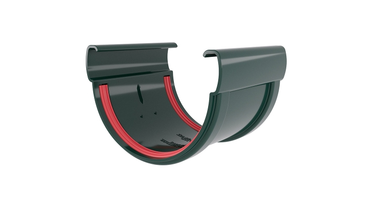 Соединитель желобов Дизайн 135 ПВХ Grand Line зеленый (RAL 6005)