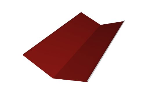 Планка ендовы нижней 300х300 0,5 Satin с пленкой RAL 3011 коричнево-красный (2м)