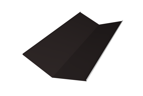 Планка ендовы нижней 300х300 0,5 Satin с пленкой RAL 9005 черный (3м)