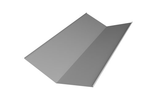 Планка ендовы нижней 300х300 0,5 Satin с пленкой RAL 9006бело-алюминиевый (3м)