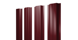 Штакетник П-образный A с прямым резом 0,5 Satin RAL 3005 красное вино