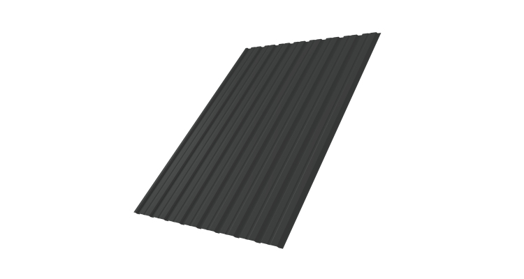 Профнастил С10В 0.45 PE-Double с пленкой RAL 7016 антрацитово-серый