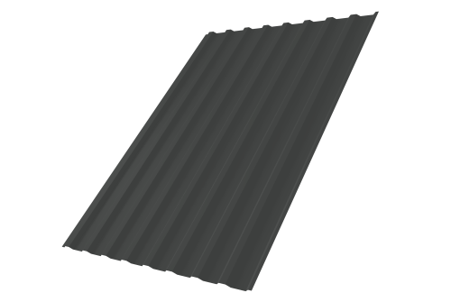 Профнастил С20B 0,5 PurLite Matt RAL 7016 антрацитово-серый