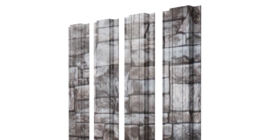 Штакетник Прямоугольный с прямым резом 0,45 Print Elite Fine Stone TwinColor