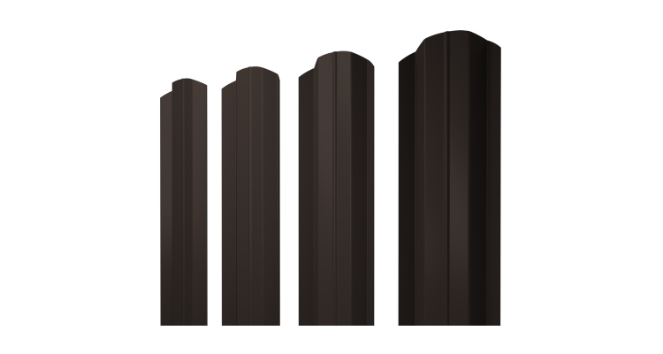 Штакетник М-образный В фигурный 0,45 Drap TX RR 32 темно-коричневый