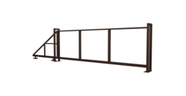 Ворота откатные Жалюзи 2,0х6,0 RAL 8017 без заполнения