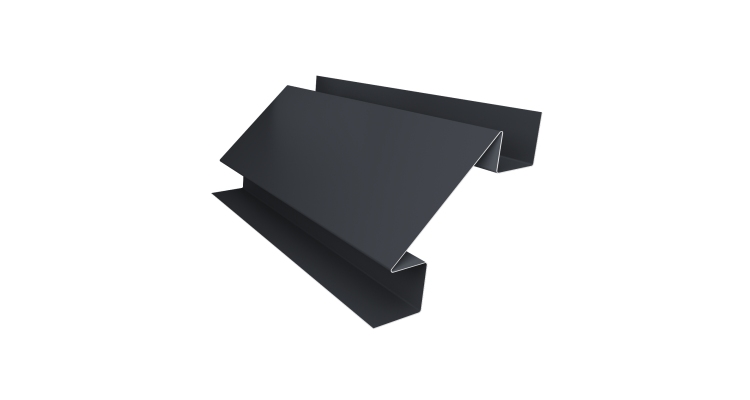 Планка угла внутреннего сложного Блок-хаус new 0,45 Drap TwinColor RAL 7024 мокрый асфальт (3м)