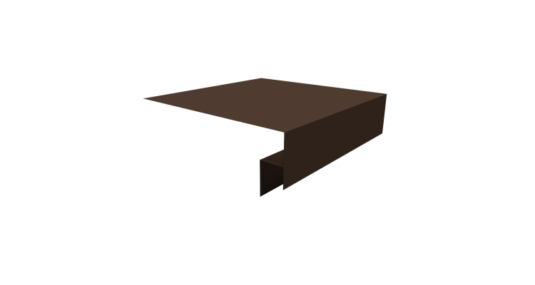 Планка околооконная сложная Блок-хаус new 250х50х27 (j-фаска) 0,45 Drap TwinColor RAL 8017 шоколад (2м)