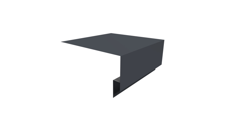 Планка околооконная сложная Блок-хаус new 250х75х27 0,45 Drap TR RAL 7024 мокрый асфальт (2м)