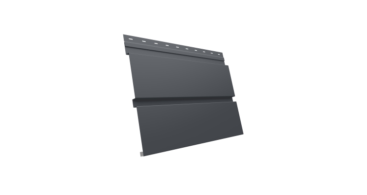 Софит металлический Квадро Брус без перфорации 0,5 Satin Matt с пленкой RAL 7024 мокрый асфальт