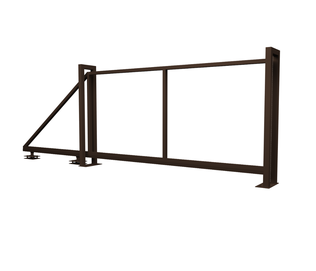 Ворота откатные Жалюзи Texas 2.0х4.5 RAL 8017 без заполнения (ламель 125 мм)