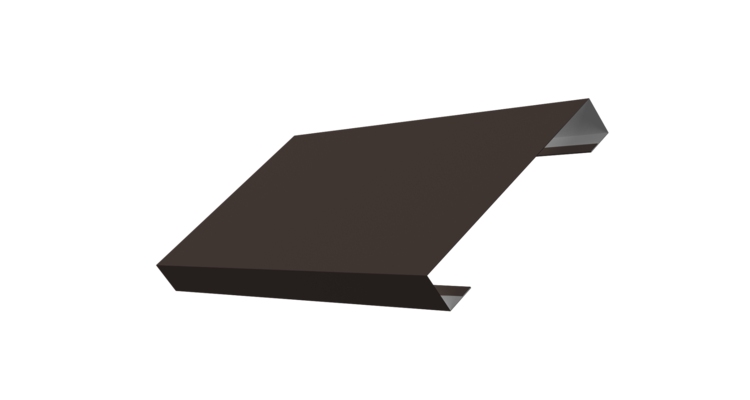 Ламель лицевая 125 забора жалюзи Texas 0.45 Drap TR с пленкой RR 32 темно-коричневый