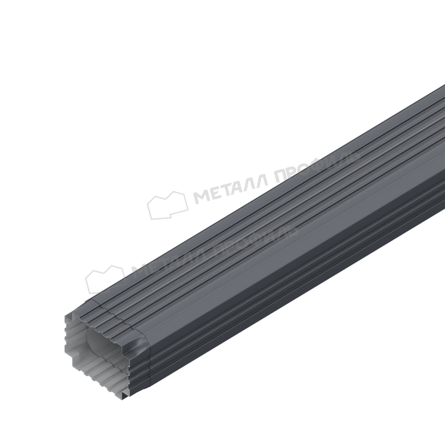 Труба водосточная Металл Профиль БЮДЖЕТ 76х102х3000 RAL 7024