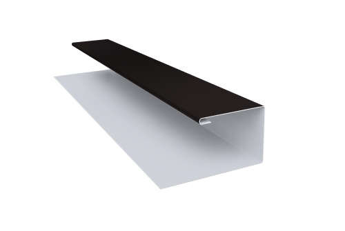 Планка П-образная Экобрус Grand Line 0,45 Drap TX RAL 9005 черный (3м)