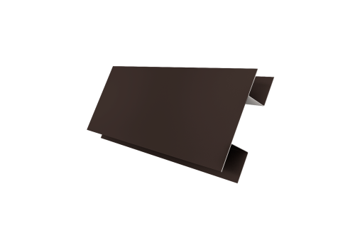 Планка H-образная Экобрус 0,45 PE с пленкой RR 32 темно-коричневый (2м)