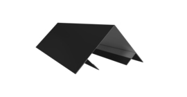 Планка угла внешнего составная верхняя 0,5 Satin с пленкой RAL 9005 черный (2м)