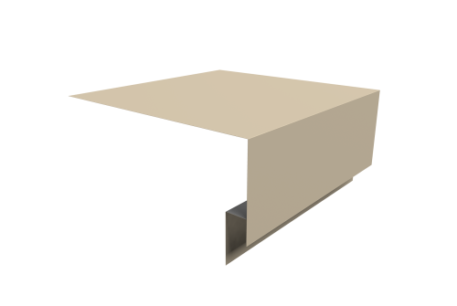 Планка околооконная сложная Экобрус Grand Line 200х75х25 0,45 PE с пленкой RAL 1015 светлая слоновая кость (2м)