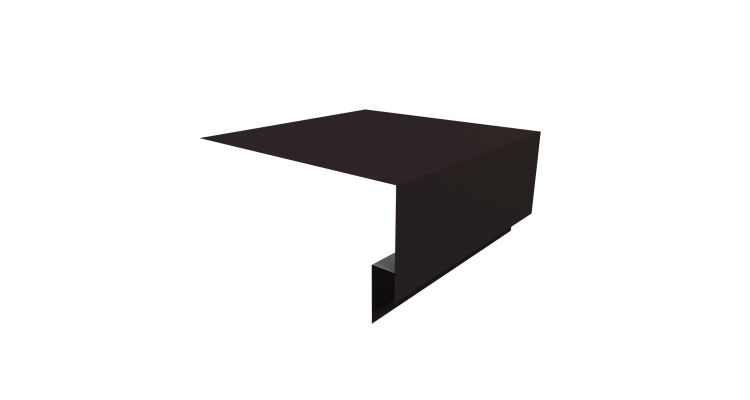 Планка околооконная сложная Экобрус Grand Line 250х75х25 0,45 Drap TR RAL 9005 черный (3м)