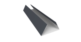 Планка стыковочная составная нижняя 0,45 Drap RAL 7024 мокрый асфальт (3м)