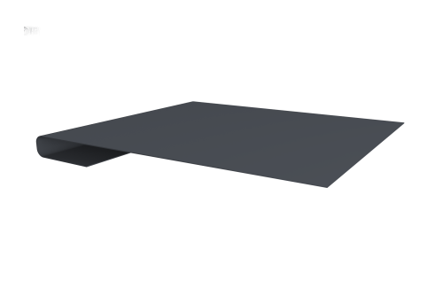 Планка завершающая 0,45 Drap TwinColor RAL 7024 мокрый асфальт (3м)