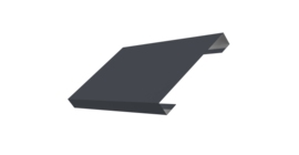 Ламель лицевая 150 забора жалюзи Texas стартовая/финишная для калиток и ворот 0.5 Drap TX RAL 7024 мокрый асфальт