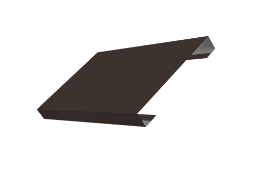 Ламель лицевая 150 забора жалюзи Texas стартовая/финишная для калиток и ворот 0,5 Satin Matt с пленкой RR 32 темно-коричневый