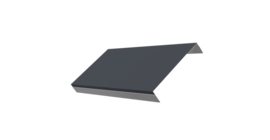 Ламель обратная 150 забора жалюзи Texas стартовая/финишная для калиток и ворот 0,5 Satin Matt с пленкой RAL 7024 мокрый асфальт