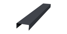 Крышка 30х20 жалюзи Texas 0,5 Satin Matt TX RAL 7024 мокрый асфальт (3м)