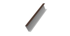 Декоративная накладка на столб универсальная 60х60 для забора жалюзи 0,5 Drap TX RAL 8017 шоколад (3м)