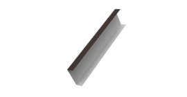 Декоративная накладка на столб универсальная 62х55 для забора жалюзи 0,45 PE RR 32 темно-коричневый (2м)