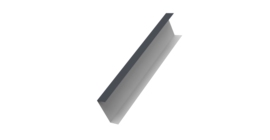 Декоративная накладка на столб универсальная 62х55 для забора жалюзи 0,5 Atlas X RAL 7024 мокрый асфальт (2,5м)