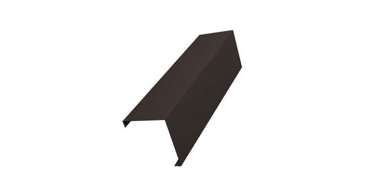 Декоративная накладка на столб универсальная угловая 62х55 для забора жалюзи 0,5 Atlas X RR 32 темно-коричневый (3м)