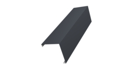 Декоративная накладка на столб универсальная угловая 80х80 для забора жалюзи 0,45 Drap TR RAL 7024 мокрый асфальт (2,5м)