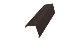 Декоративная накладка на столб универсальная угловая 80х80 для забора жалюзи 0,5 Satin RR 32 темно-коричневый (3м)