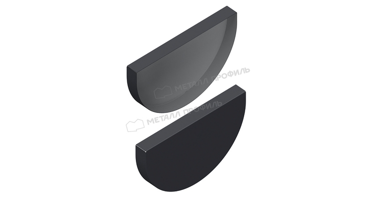 Заглушка желоба Металл Профиль ПРОЕКТ D185 Ral 7024