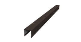 Планка вертикальная лицевая для забора жалюзи Palermo 0,5 PurPro RR 32 темно-коричневый (2м)