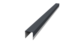 Планка вертикальная обратная для забора жалюзи Palermo 0,5 PurPro RAL 7024 мокрый асфальт (3м)